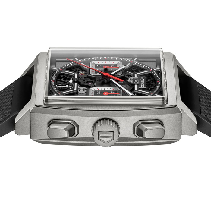 TAG Heuer Monaco Chronograph 39mm Herreur Titanium Sort CBL2183.FT6236 - Billede 4