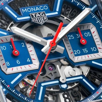TAG Heuer Monaco Chronograph 39mm herreur Titanium Blue CBL2182.FT6235 - Billede 3