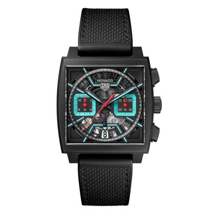 TAG Heuer Monaco Chronograph 39mm herreur Titanium Turqouise CBL2184.FT6236