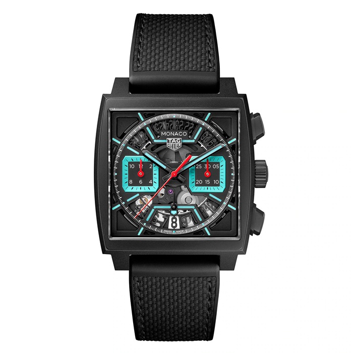 TAG Heuer Monaco Chronograph 39mm herreur Titanium Turqouise CBL2184.FT6236
