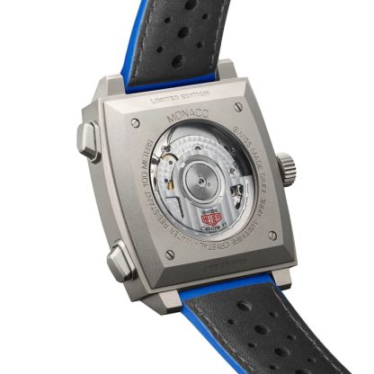 TAG Heuer Monaco Chronograph Racing Blue Limited Edition 39 mm herreur sølv CAW218C.FC6548 - Billede 5