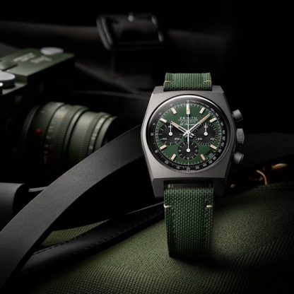 Zenith Chronomaster Automatic 37mm Mens Boutique Edition Watch Green 97.T384.400/57.C856 - Billede 2