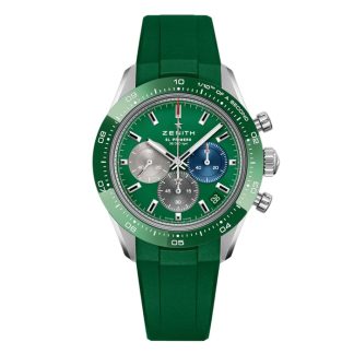 Zenith Chronomaster Sport 41mm herreur grøn gummi 03.3119.3600/56.R952