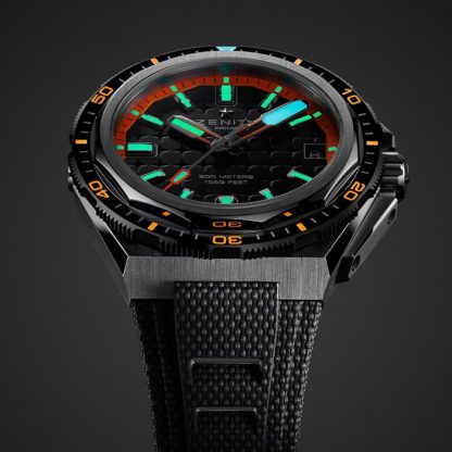 Zenith Defy Extreme Diver 42,5 mm herreur sort udskiftelig rem 95.9600.3620/21.I300 - Billede 5