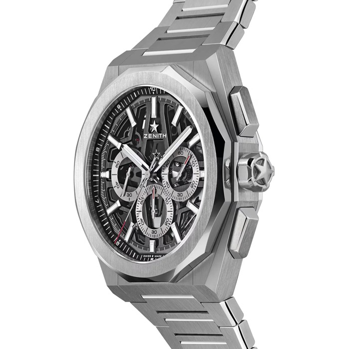 Zenith Defy Skyline Chronograph Skeleton 42mm Herreur Sort udskiftelig rem 03.9500.3600/78.I001 - Billede 3