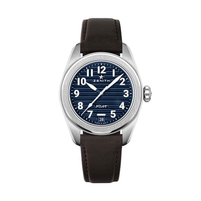 Zenith Pilot Automatic 40mm herreur blå 2 remme 03.4000.3620/51.I003 - Billede 2