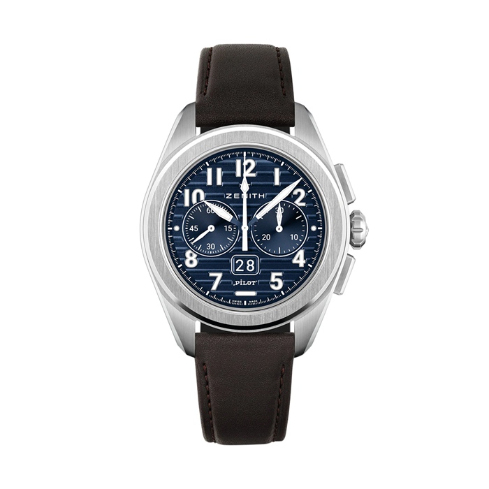 Zenith Pilot Automatic 42,5 mm herreur blå 2 remme 03.4000.3652/51.I003 - Billede 2